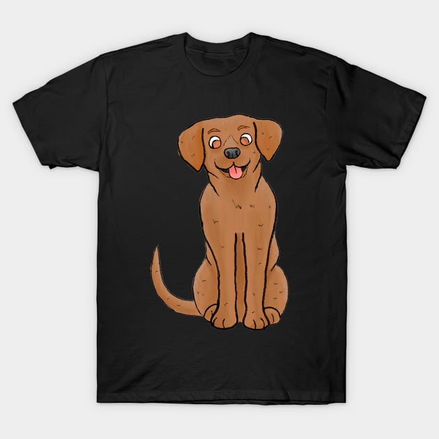 Brown Lab T-Shirt by the-artsy-park